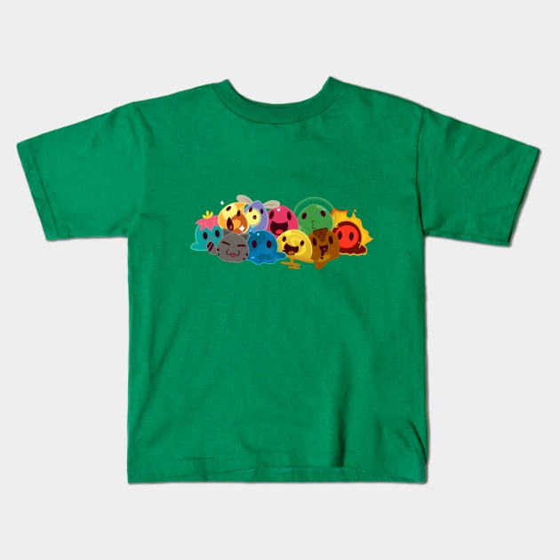 Slime Crew Kids T-Shirt by SenshiSammoArt